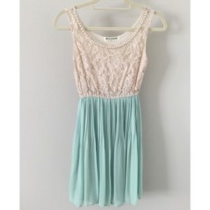 Pearl Neckline Umpire Waist Dress